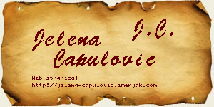 Jelena Capulović vizit kartica